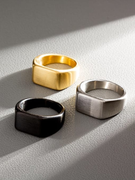 SM-Men's Jewelry Titanium Steel Geometric Hip Hop Band Ring