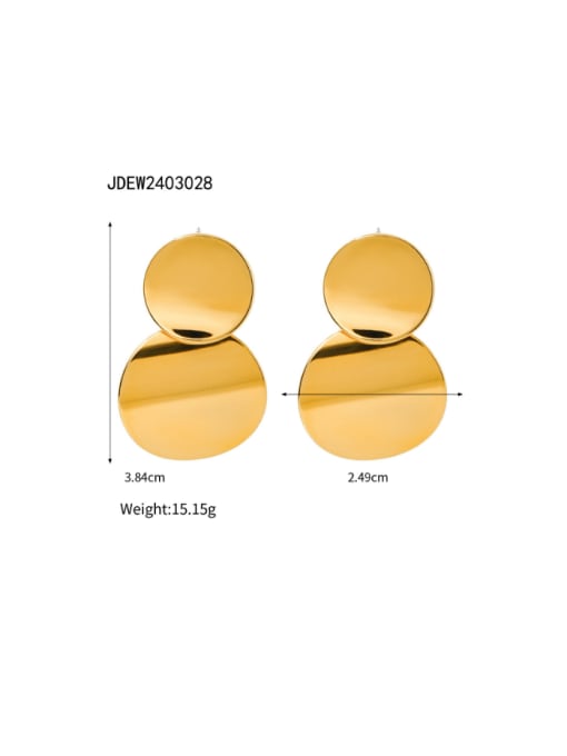 J&D Stainless steel Geometric Minimalist Drop Earring 2