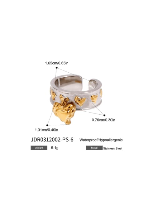 JDR0312002 US  8 Stainless steel Geometric Hip Hop Band Ring