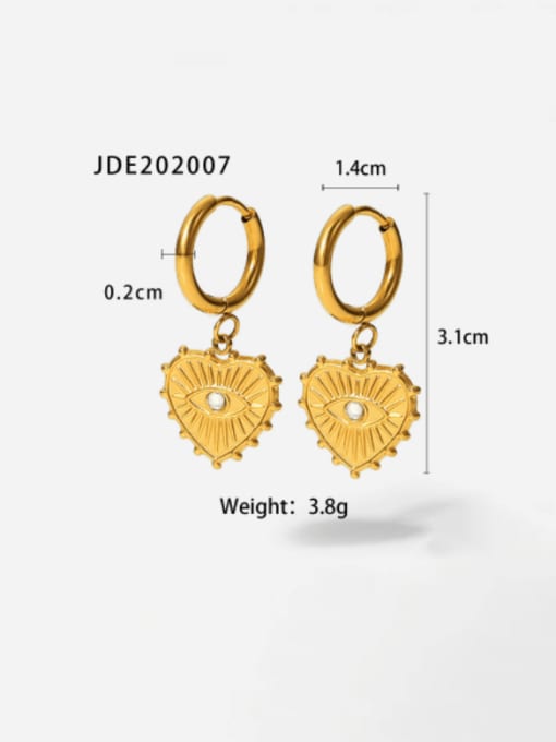 JDE202007 Stainless steel Hollow  Geometric Minimalist Drop Earring