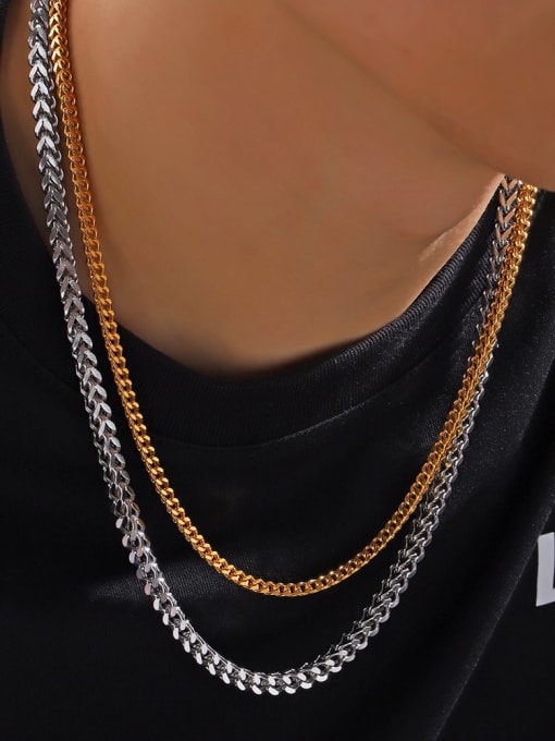 J$L  Steel Jewelry Stainless steel Geometric Chain Hip Hop Necklace 1