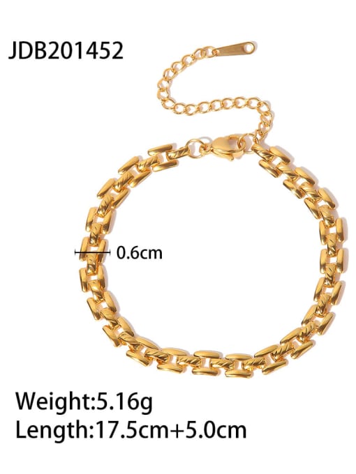 JDB201452 Stainless steel Hip Hop Geometric Chain Bracelet and Necklace Set