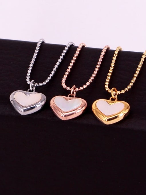 K.Love Titanium Steel Shell Heart Minimalist Necklace 1