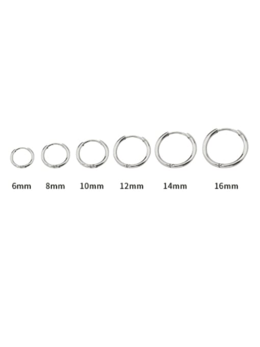 BELII Titanium Steel Round Minimalist Hoop Earring(single) 1