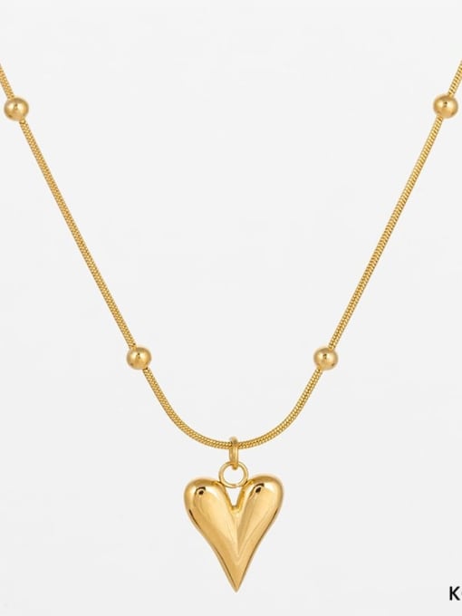 KCD361 Stainless steel Heart Minimalist Necklace