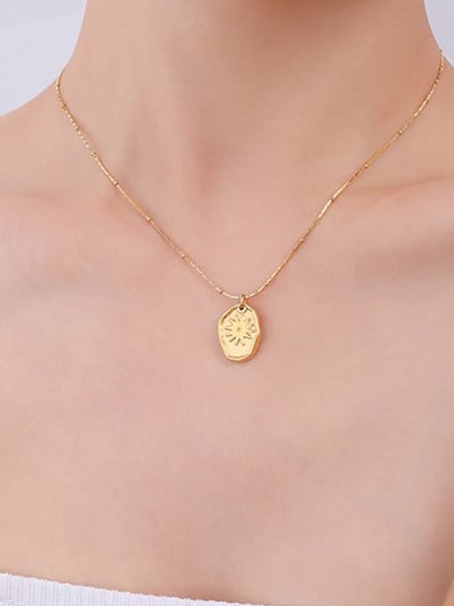 P439 gold necklace 40 +5cm Titanium Steel Geometric Minimalist Necklace