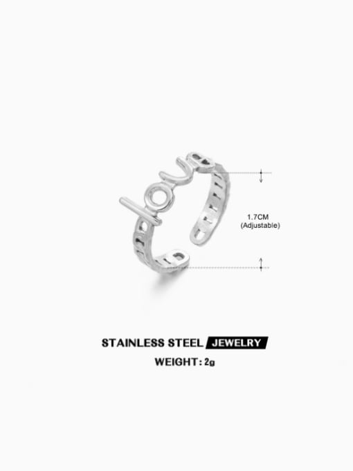 J$L  Steel Jewelry Stainless steel Letter Hip Hop Band Ring 3