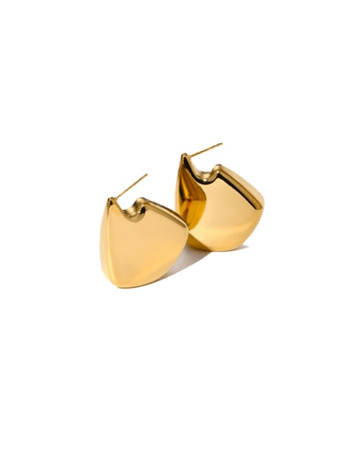 JDE2404003 gold Stainless steel Geometric Trend Stud Earring