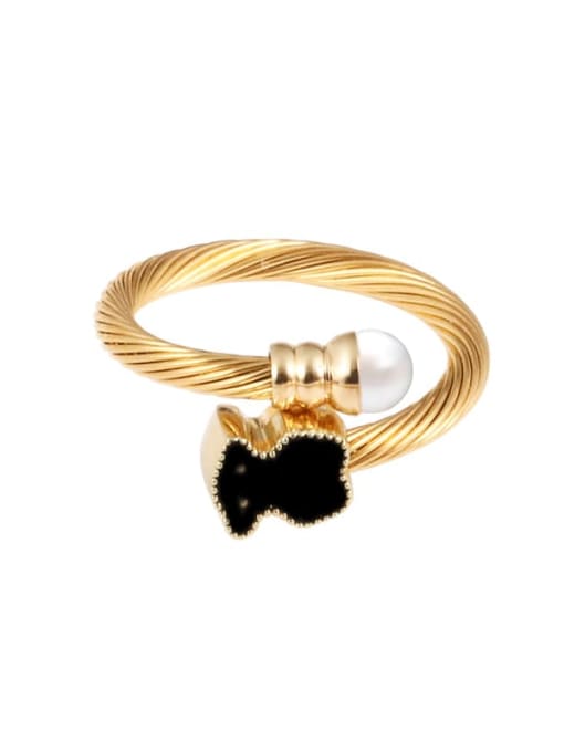 Golden Beast Ring Stainless steel Hip Hop Bear Ring Earring And Bracelet Set