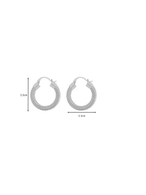 Clioro Brass Geometric Trend Hoop Earring 3