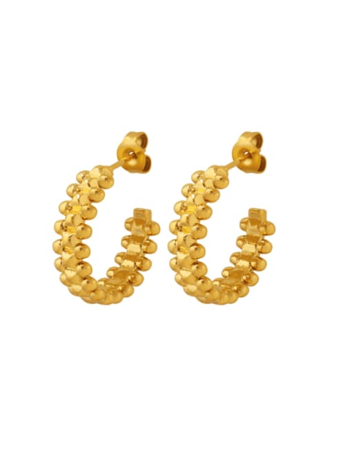 MAKA Brass Geometric Minimalist Stud Earring