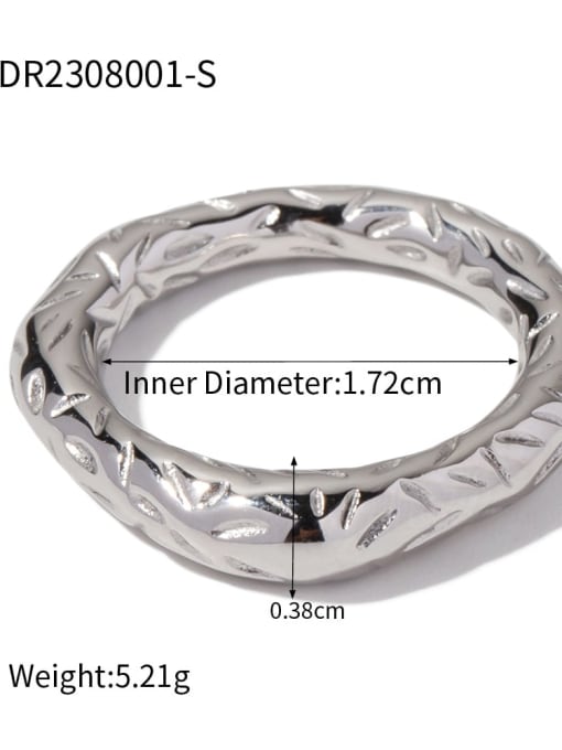 JDR2308001 S Stainless steel Geometric Trend Band Ring