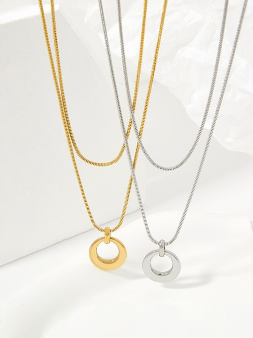 Clioro Stainless steel Geometric Trend Necklace 2