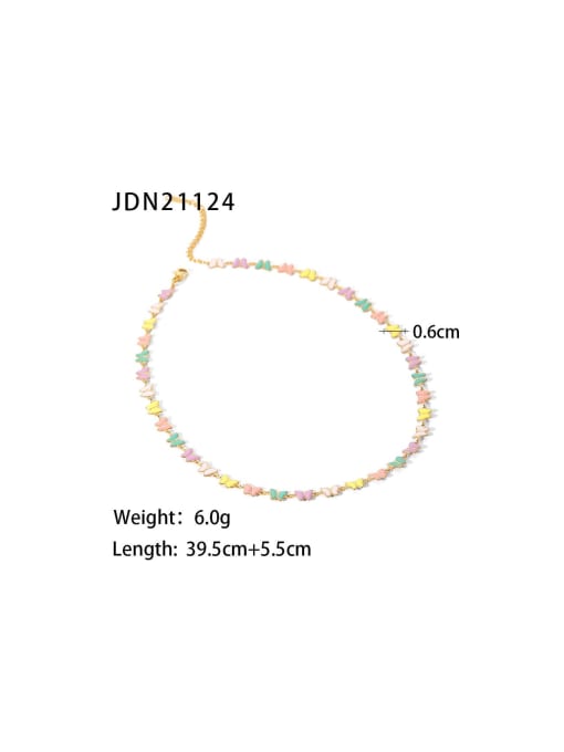 J&D Stainless steel Enamel Cute Geometric  Bracelet and Necklace Set 1