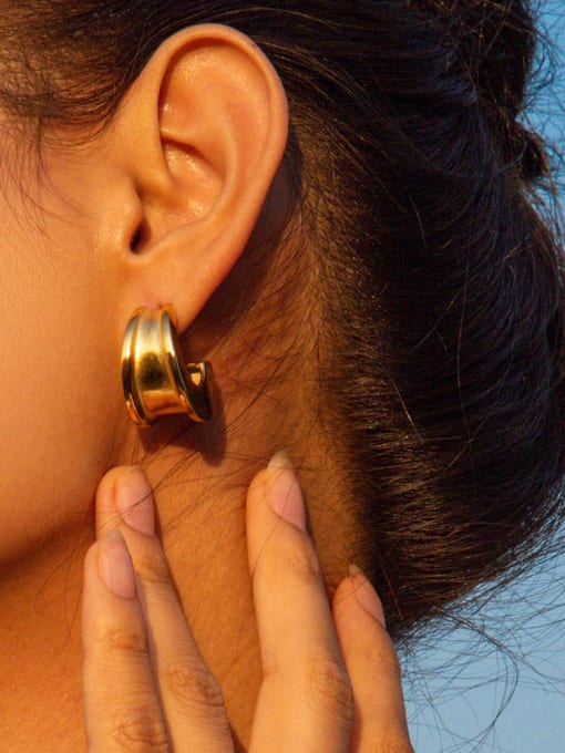 J&D Stainless steel Geometric Minimalist Stud Earring 1