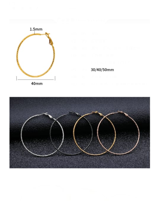 BELII Titanium Steel Round Minimalist Hoop Earring 1