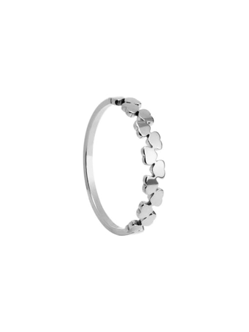 Steel Titanium Steel Heart Minimalist Band Ring