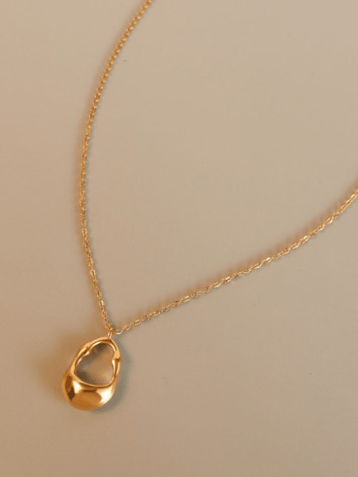 Gold Titanium 316L Stainless Steel Geometric Minimalist Necklace with e-coated waterproof