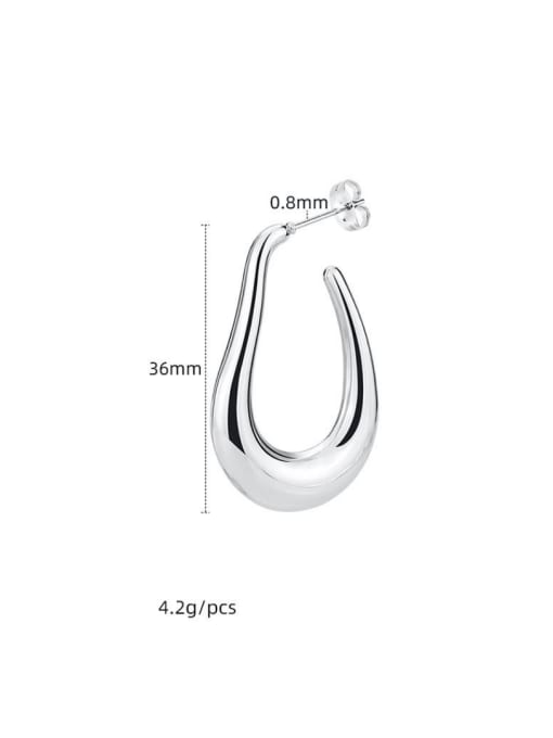 BELII Stainless steel Geometric Minimalist Huggie Earring 2