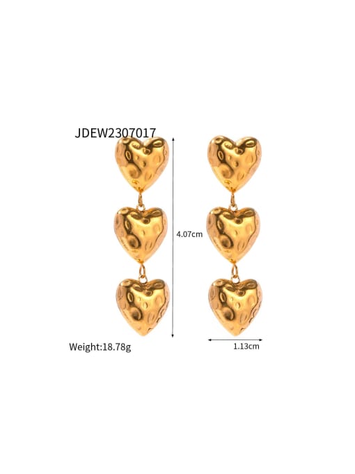 J&D Stainless steel Heart Trend Stud Earring 3