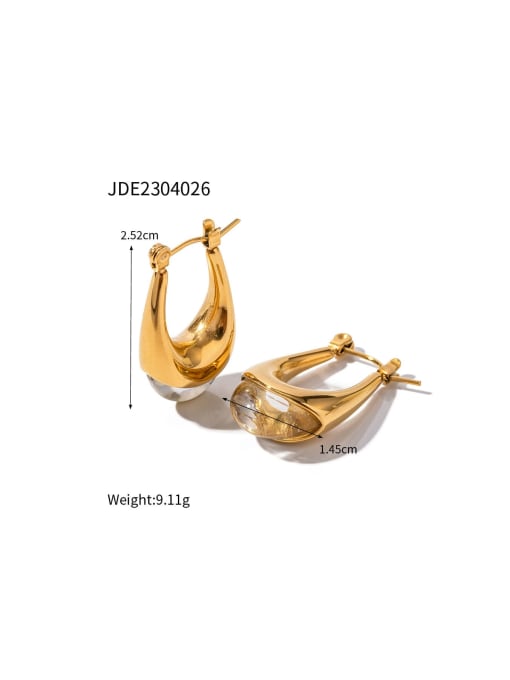 J&D Stainless steel Resin Geometric Trend Stud Earring 2