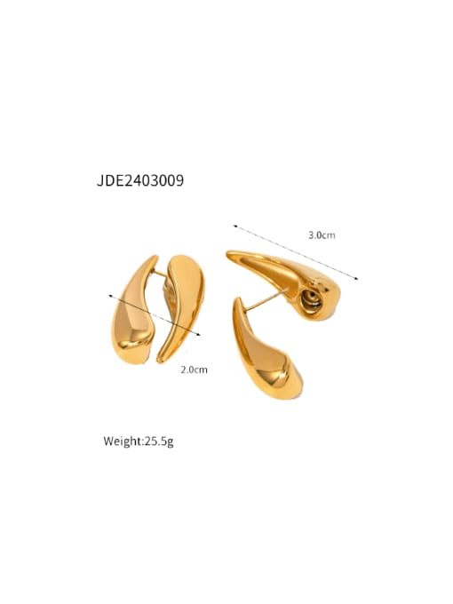 JDE2403009 Stainless steel Irregular Hip Hop Stud Earring