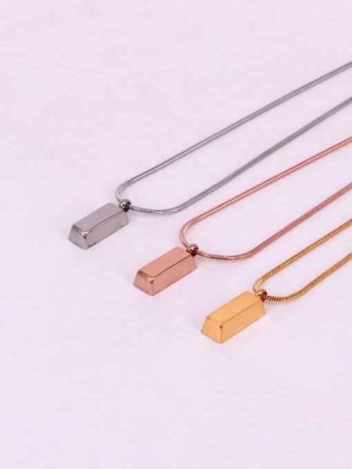 K.Love Titanium rectangle  Minimalist Necklace 0