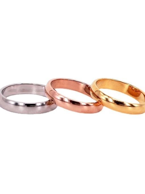 K.Love Titanium Steel Round Minimalist Band Ring