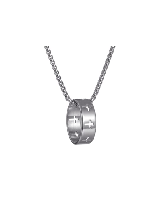SM-Men's Jewelry Stainless steel Hip Hop Geometric  Cross Pendant