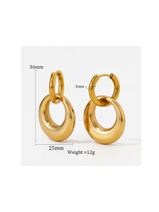 Clioro Stainless steel Geometric Trend Stud Earring 2