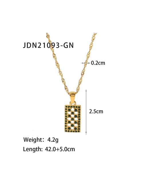 J&D Stainless steel Cubic Zirconia Geometric Vintage Necklace 1