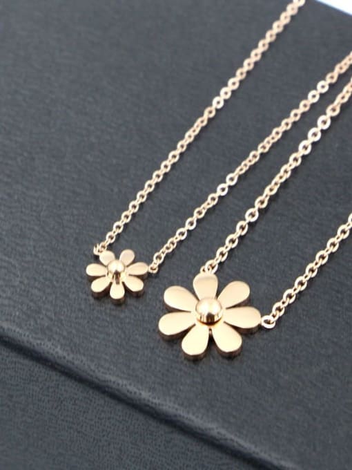 K.Love Titanium Flower Dainty Necklace 1