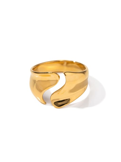 J&D Stainless steel Geometric Trend Band Ring