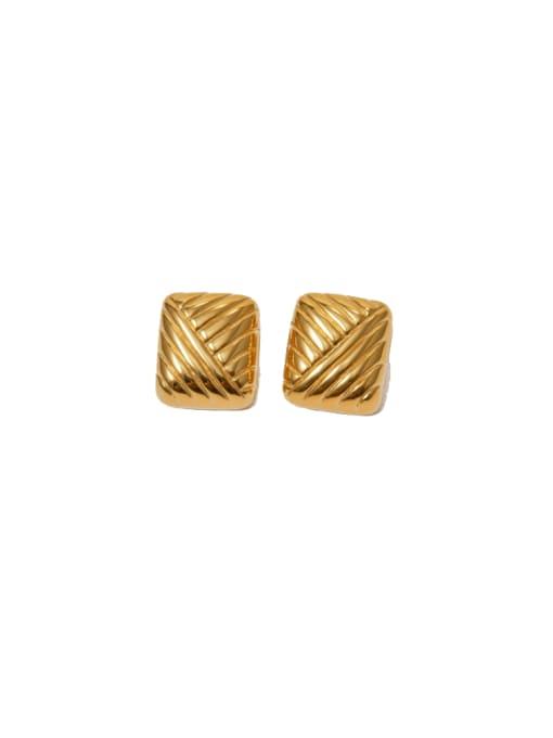 JDE2312070 Stainless steel Geometric Hip Hop Stud Earring