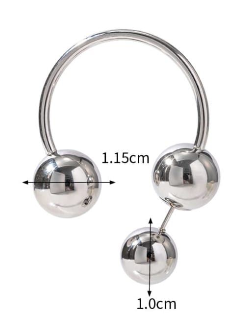 JDE230502 S Stainless steel Geometric Trend Stud Earring
