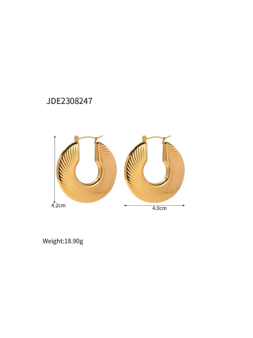 JDE2308247 Stainless steel Geometric Trend Stud Earring