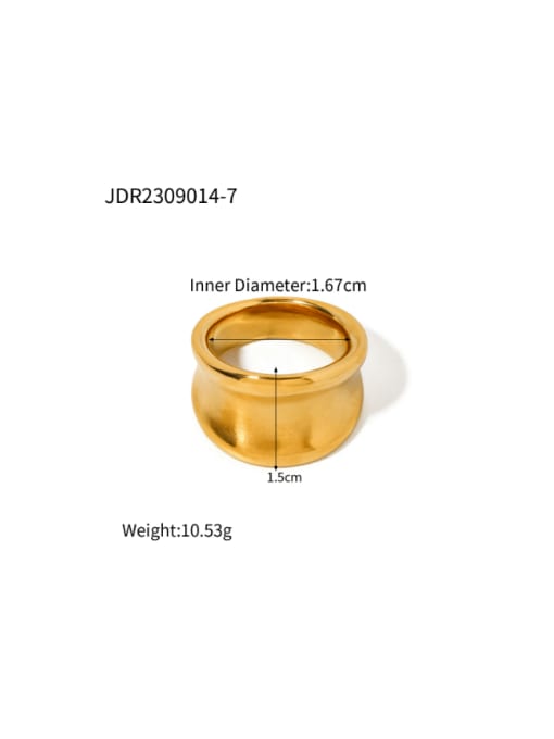JDR2309014 7 Stainless steel Geometric Hip Hop Band Ring