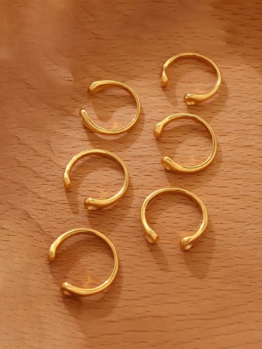 MAKA Titanium Steel Geometric Minimalist Band Ring 1