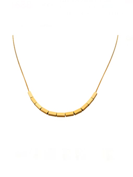 P226 gold necklace 40+ 5cm Titanium Steel Geometric Minimalist Necklace