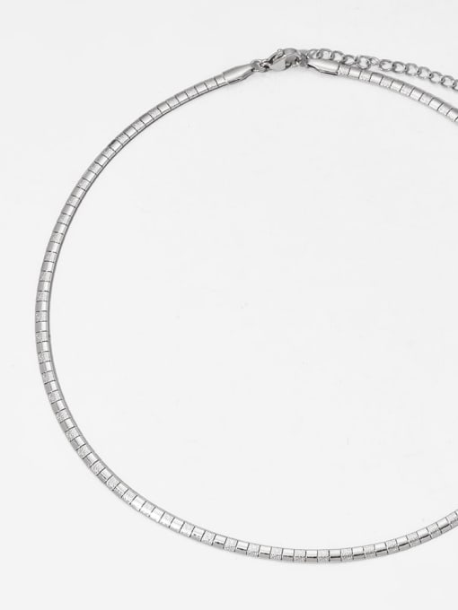 3mmPDD929 Stainless steel Geometric Trend Link Necklace