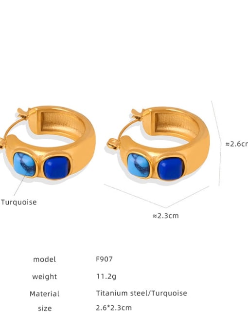 F907 Gold Earrings Titanium Steel Freshwater Pearl Geometric Trend Stud Earring