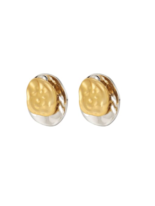 Clioro Brass Geometric Minimalist Stud Earring 0