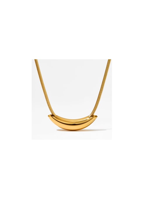 Clioro Stainless steel Geometric Trend Link Necklace 0