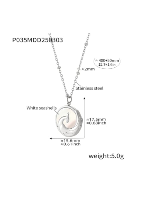 P035 Golden Necklace 40+ 5cm Stainless steel Geometric Hip Hop Necklace