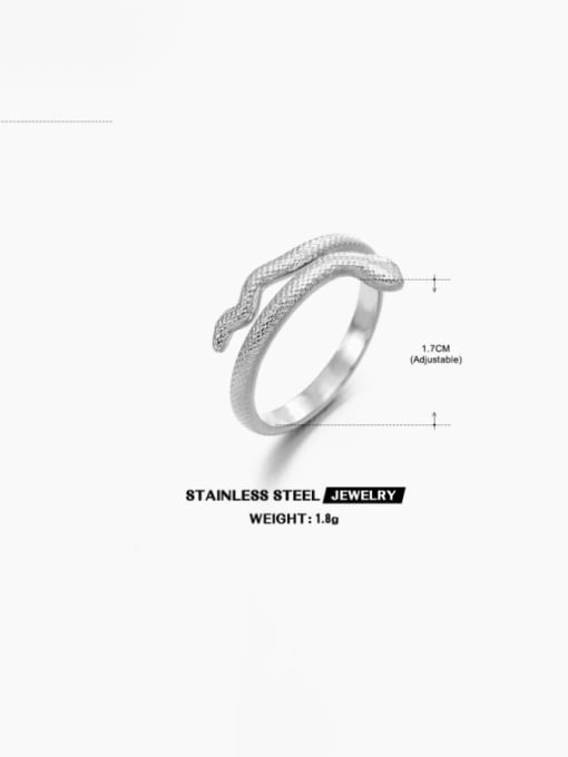 Steel Ring Stainless steel Snake Hip Hop Band Ring