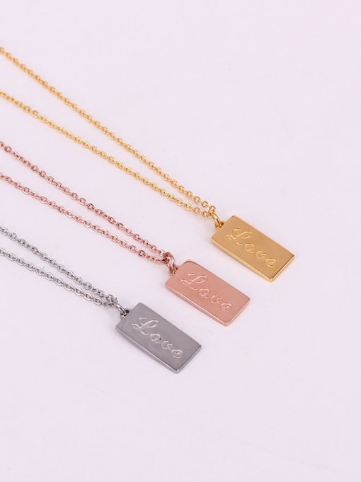 K.Love Titanium Letter Trend Necklace 0