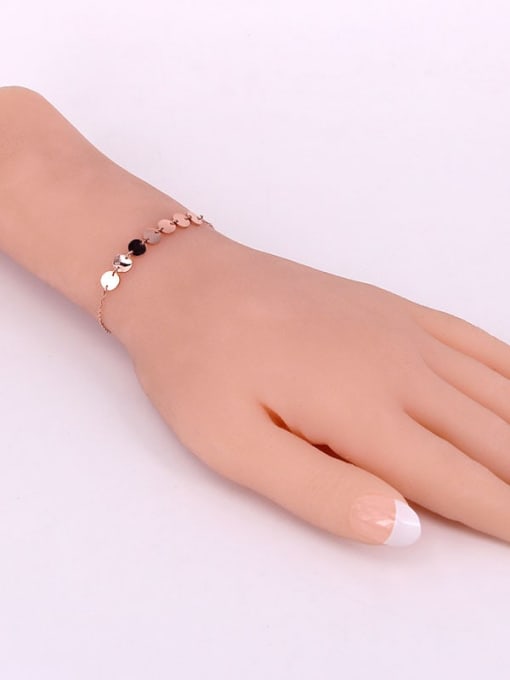 K.Love Titanium  smooth Geometric Minimalist Link Bracelet 1