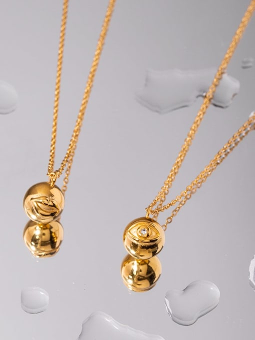 J&D Stainless steel Round Ball Hip Hop Necklace 1