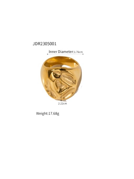 JDR2305001 Gold Stainless steel Geometric Hip Hop Stud Earring