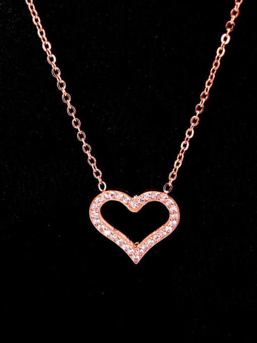K.Love Titanium Cubic Zirconia Heart Dainty Initials Necklace 1